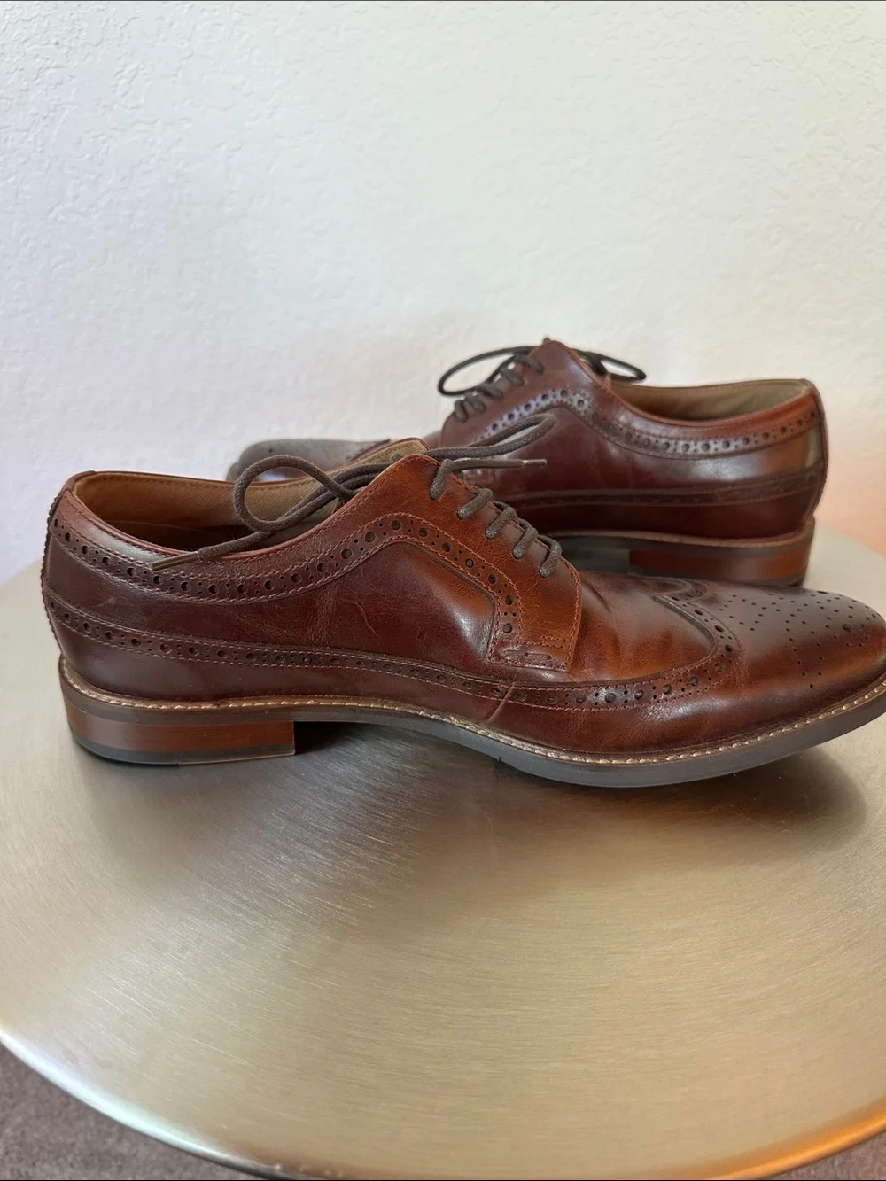 Aldo Men’s Brown Leather Brogue Oxfords Sz 11
